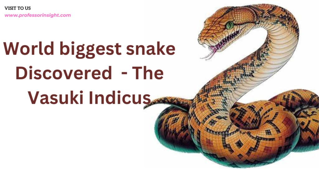 World biggest snake discovered - The Vasuki Indicus